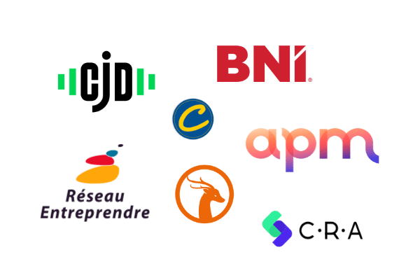 logos des différents réseaux d'entrepreneurs de Lyon